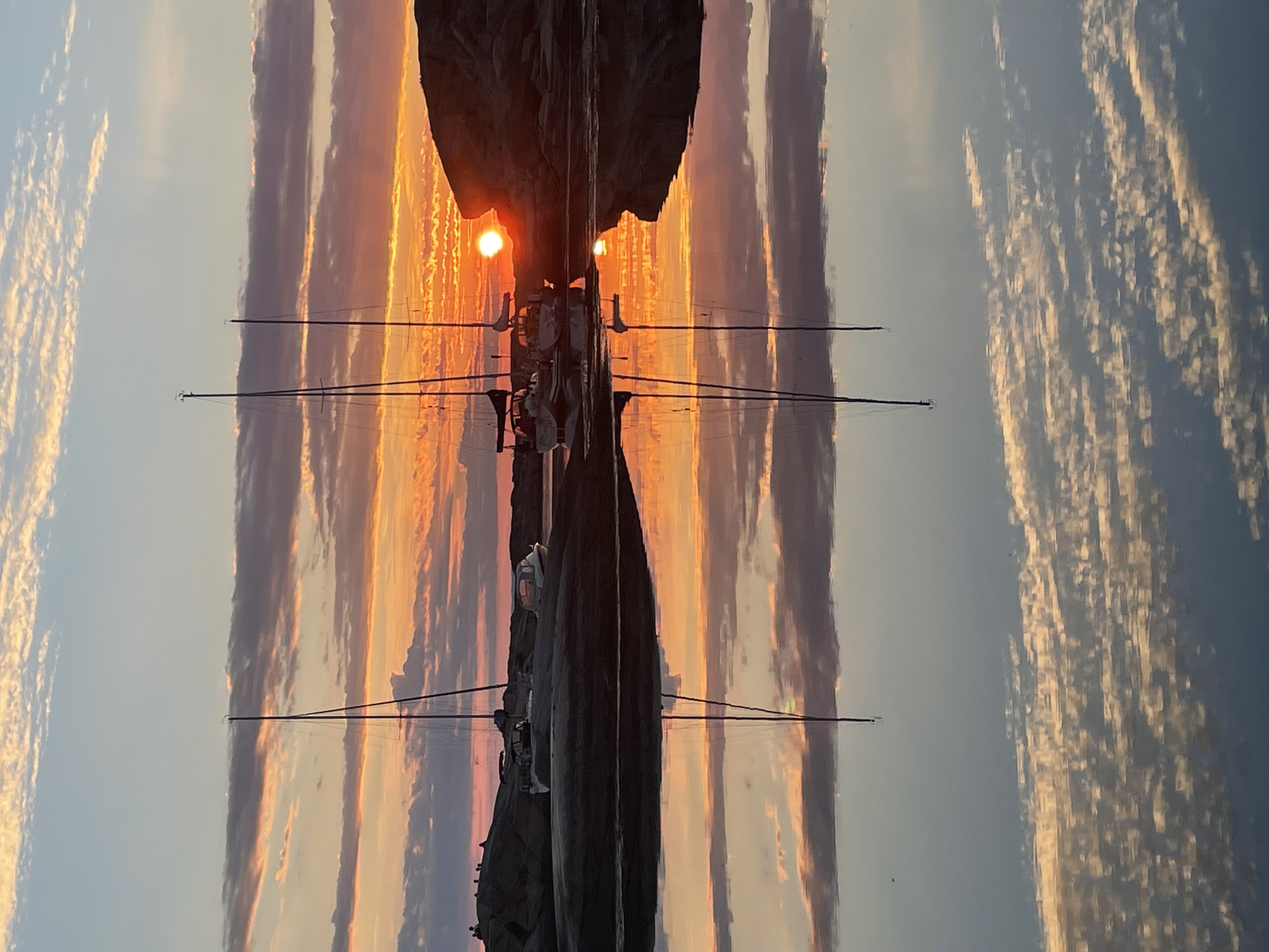Solnedgang i Goneskjæra — Line Sørensen